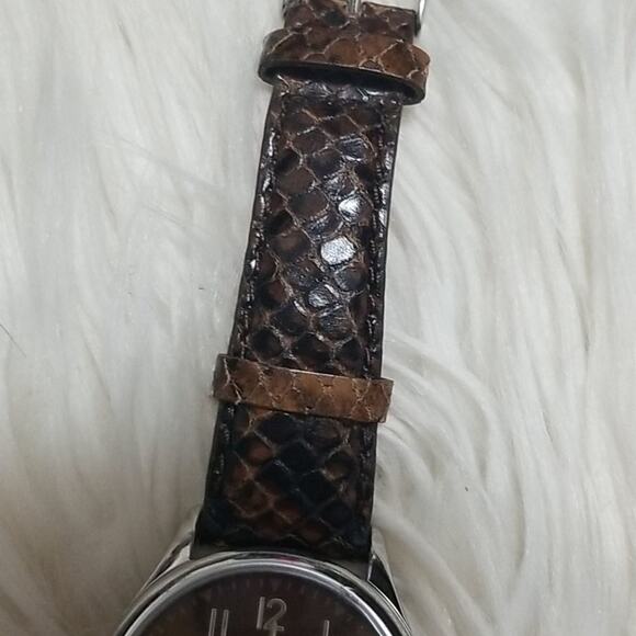 Juicy Couture Darby Women\'s Watch Brown Python Embossed Leather - New w/ Box